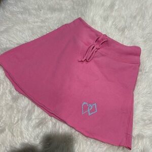 Stylish Pink Mini Skirt with Drawstring